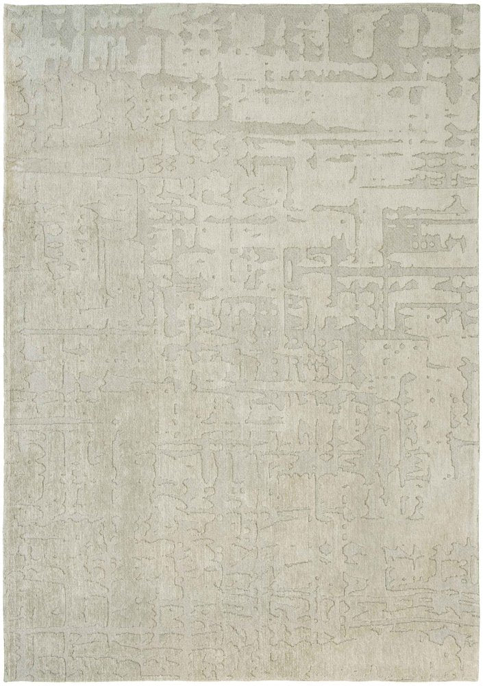10' Beige And Gray Abstract Runner Rug