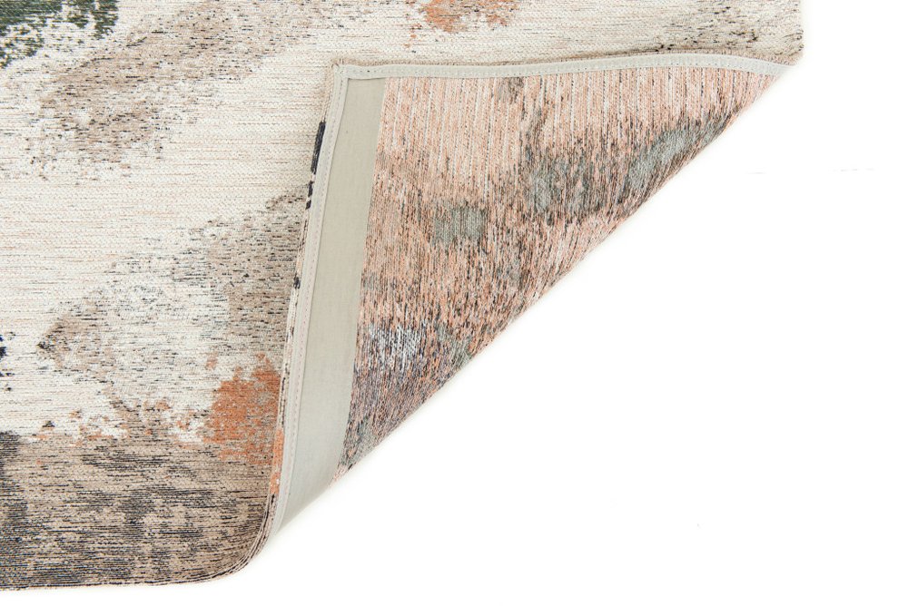 7' X 9' Gray and Orange Abstract Non Skid Area Rug