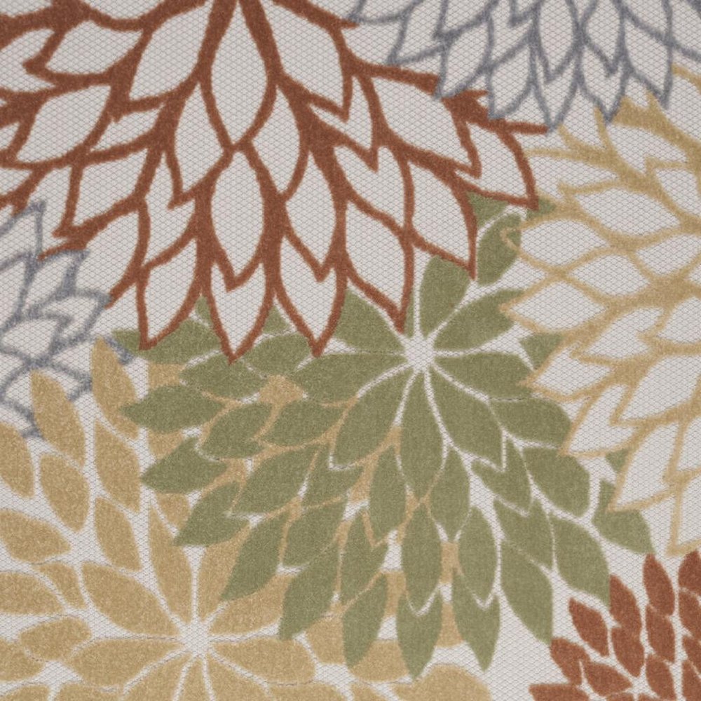 5' X 7' Cream Abstract Distressed Area Rug