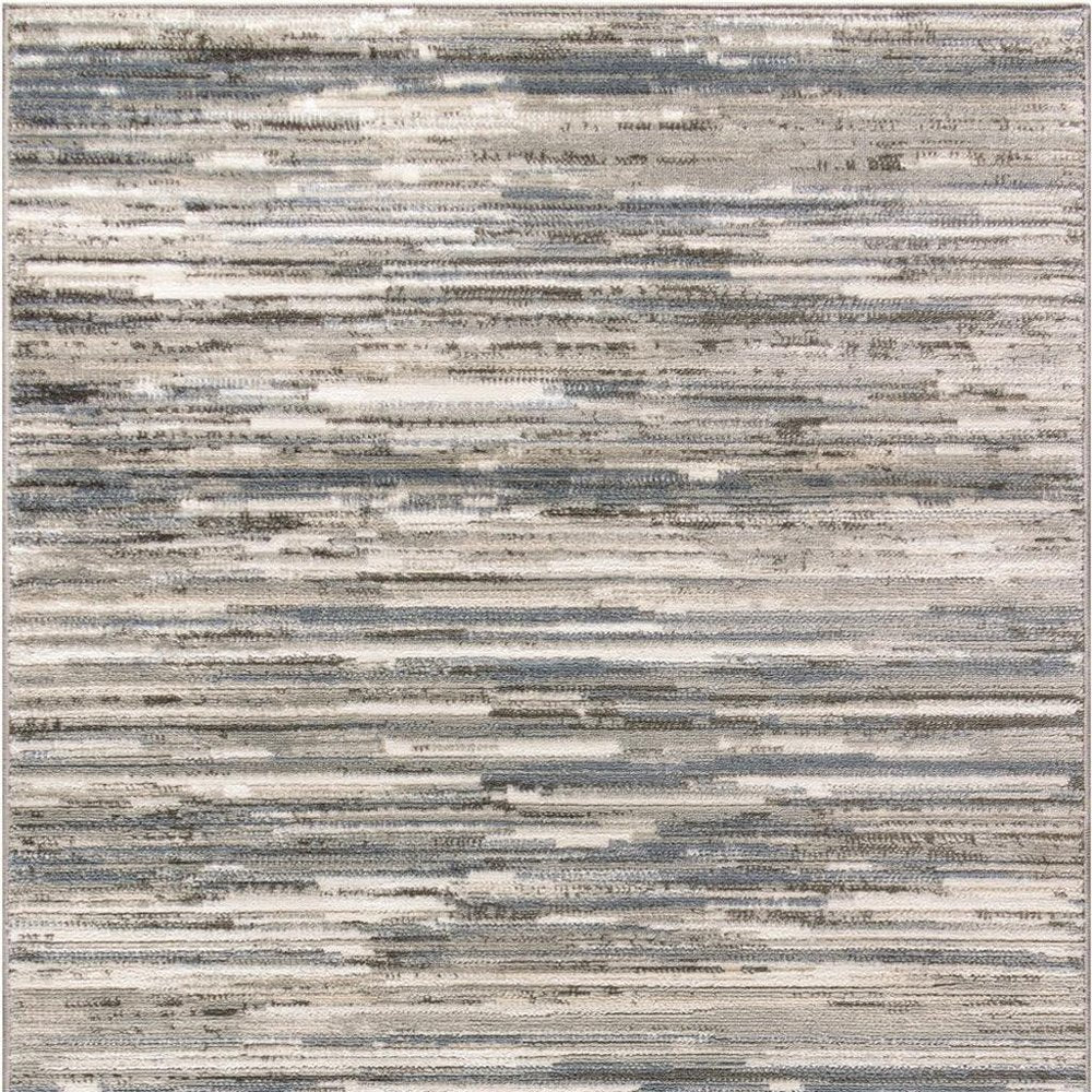 4' X 6' Cream Abstract Distressed Area Rug