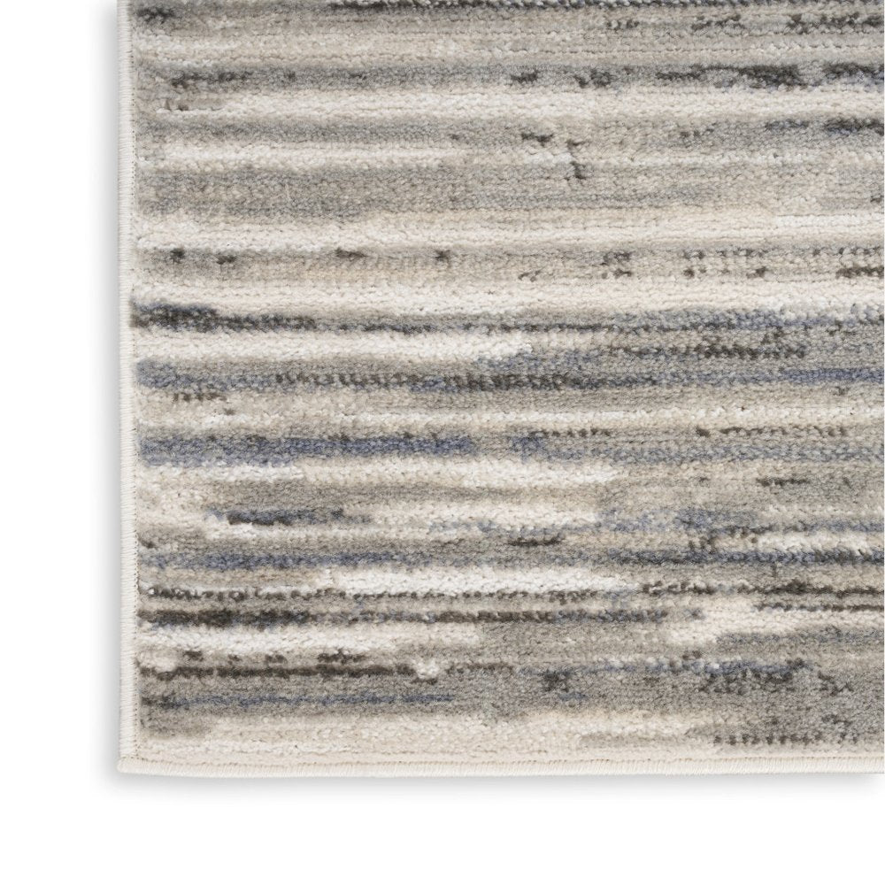 4' X 6' Cream Abstract Distressed Area Rug