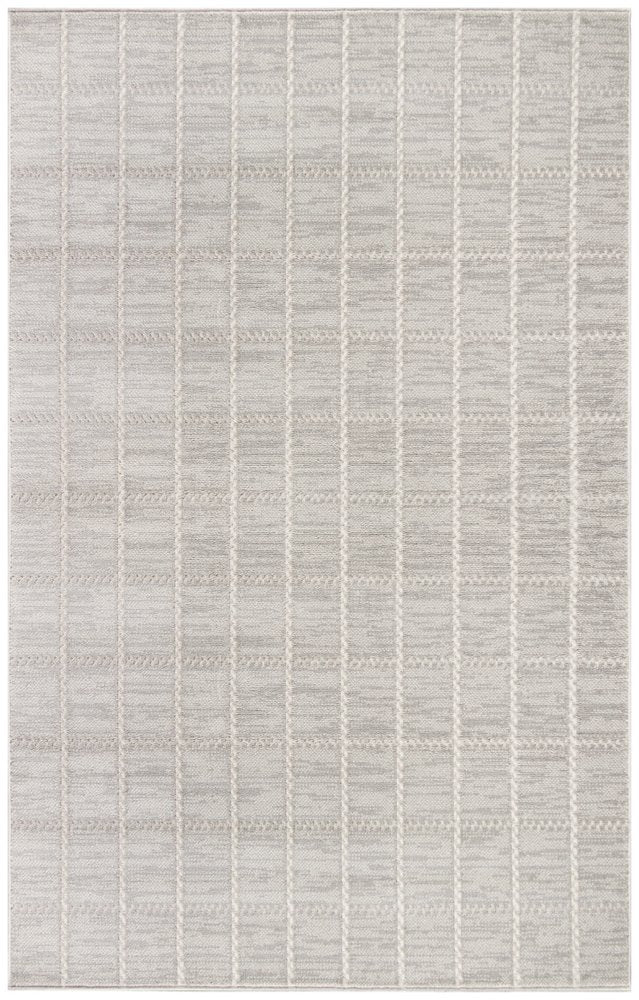 4' X 6' Gray Geometric Area Rug