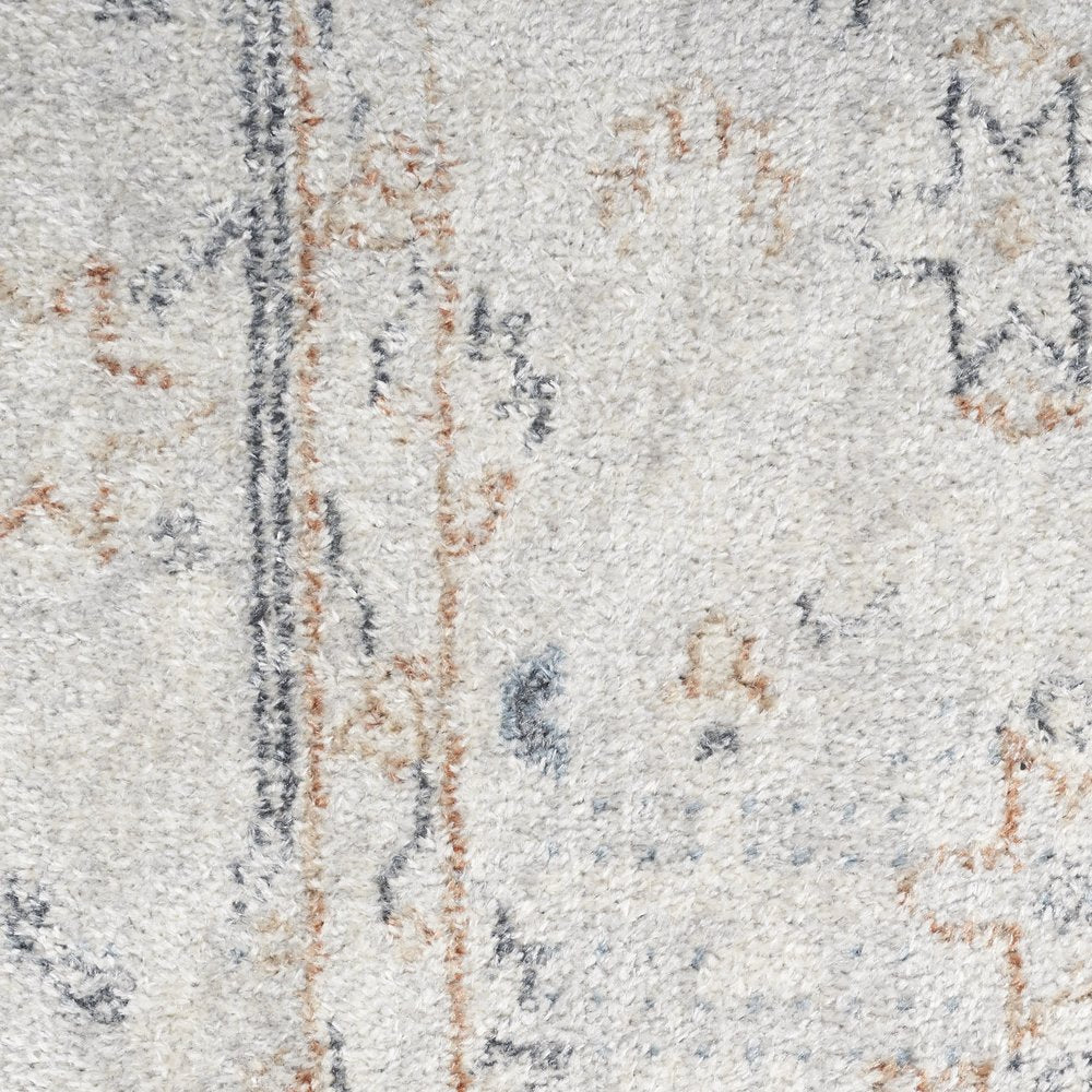 6' Blue Oriental Distressed Runner Rug