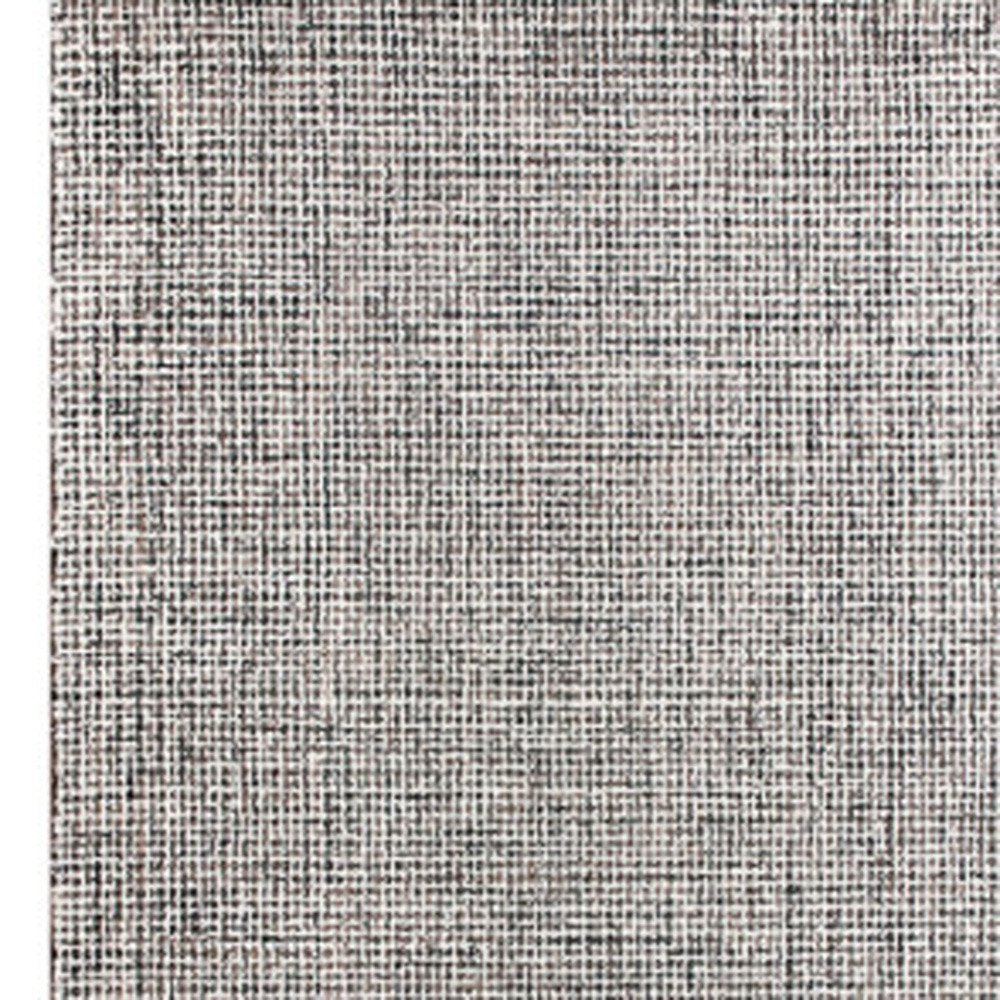 10' X 14' Brown Wool Checkered Hand Tufted Area Rug