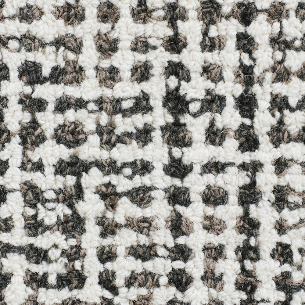 10' X 14' Brown Wool Checkered Hand Tufted Area Rug