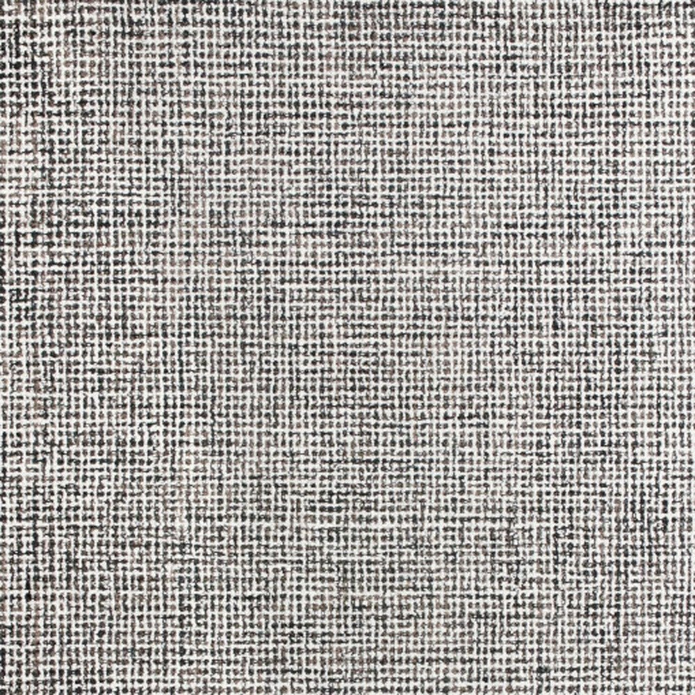 10' X 14' Brown Wool Checkered Hand Tufted Area Rug