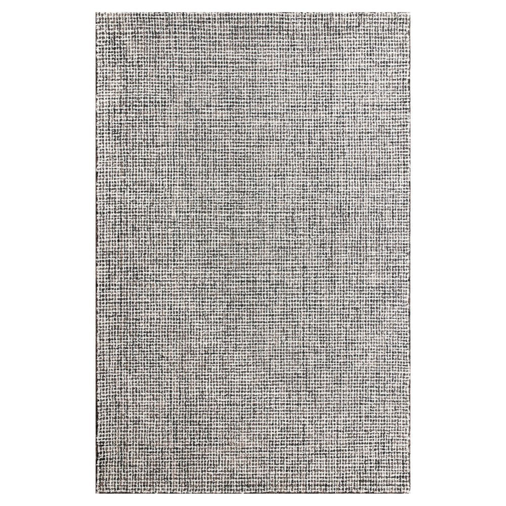10' X 14' Brown Wool Checkered Hand Tufted Area Rug