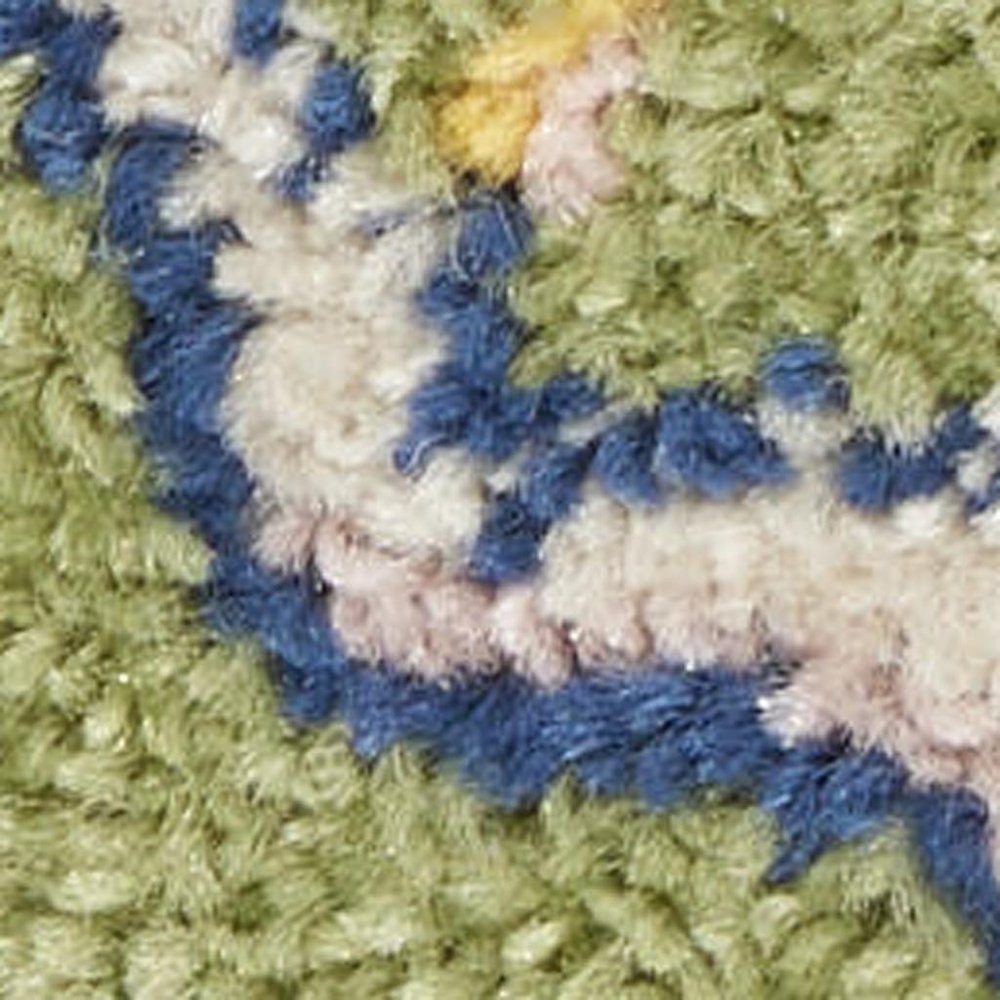 3' X 5' Green and Ivory Floral Power Loom Area Rug