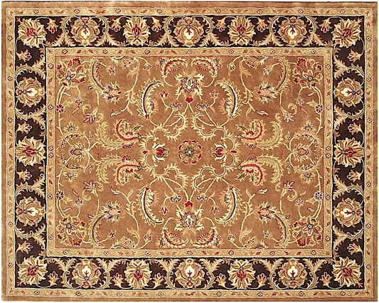5' X 8' Brown Oriental Hand Tufted Non Skid Area Rug