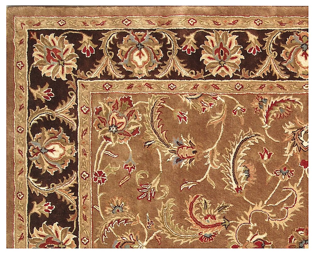 5' X 8' Brown Oriental Hand Tufted Non Skid Area Rug