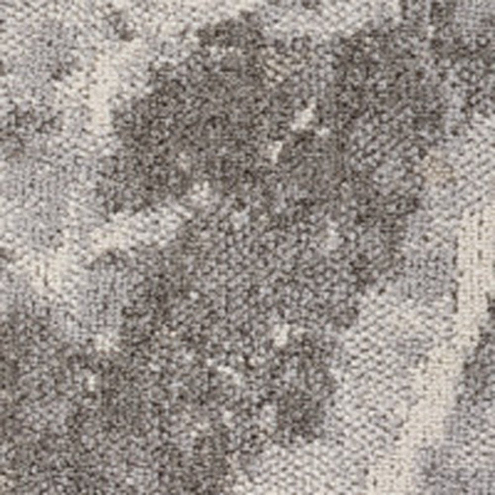 4' X 6' Gray and Ivory Abstract Area Rug