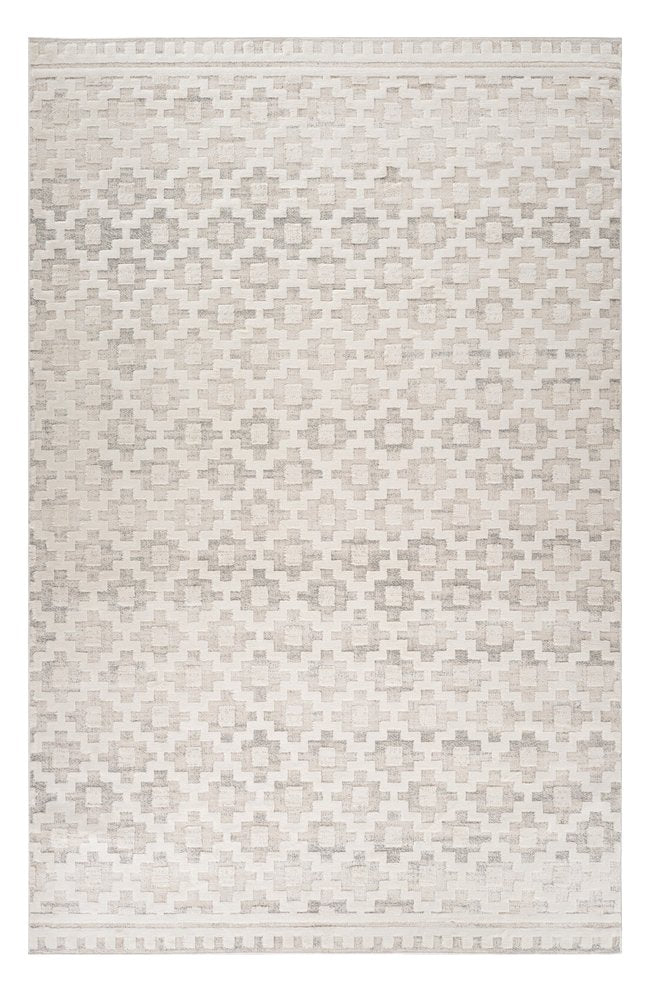 4' X 6' Cream and Beige Moroccan Area Rug