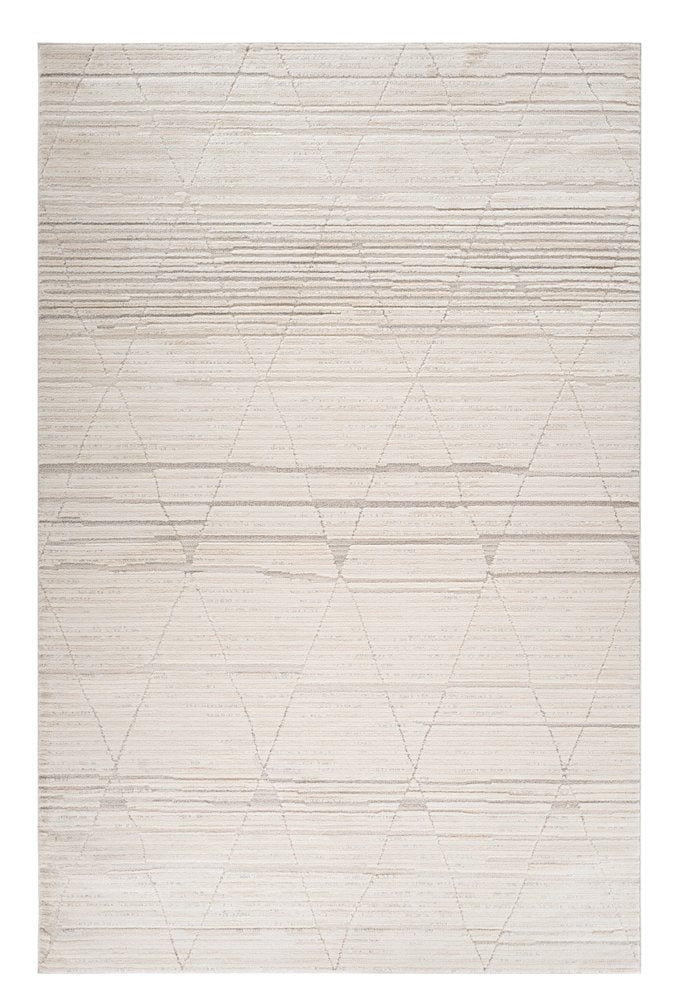 7' X 10' Cream and Beige Abstract Area Rug