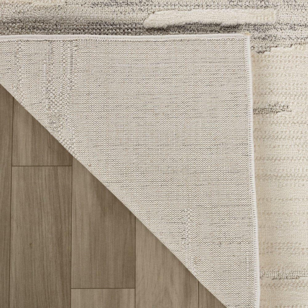 5' X 8' Gray and Beige Abstract Distressed Area Rug