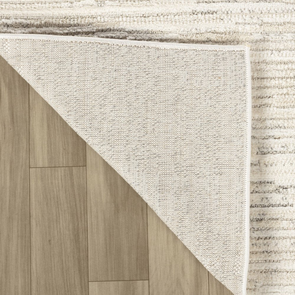 4' X 6' Cream and Beige Abstract Area Rug