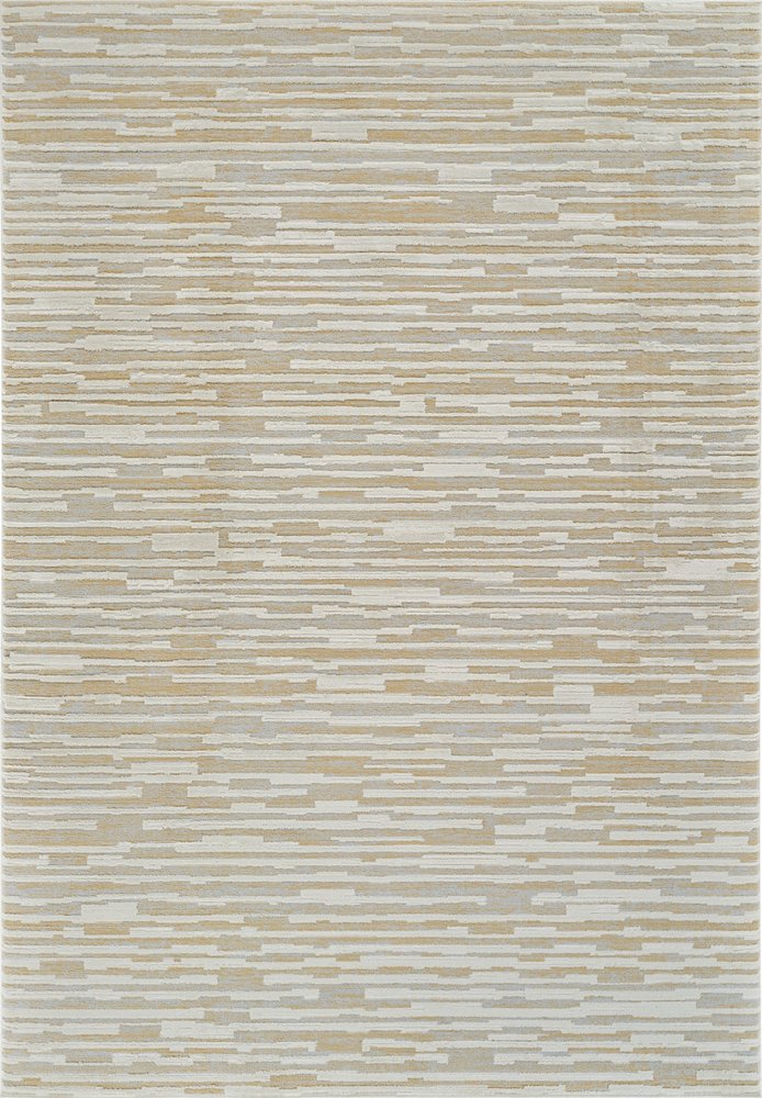 7' X 10' Beige and Brown Abstract Distressed Area Rug
