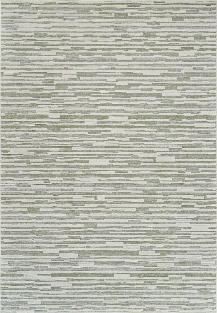4' X 6' Beige and Green Abstract Distressed Area Rug