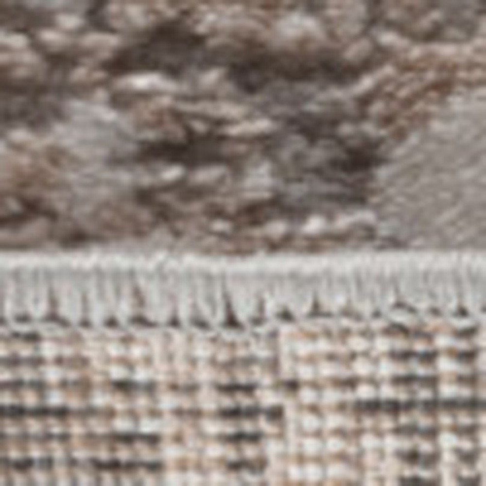 7' X 10' Beige and Gray Abstract Distressed Area Rug