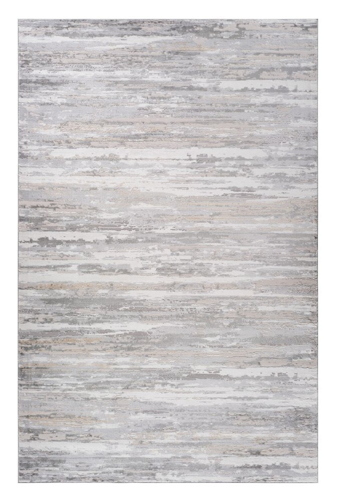 4' X 6' Gray and Beige Abstract Distressed Area Rug