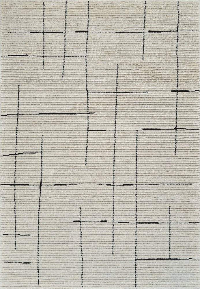 4' X 6' Cream and Green Abstract Distressed Area Rug