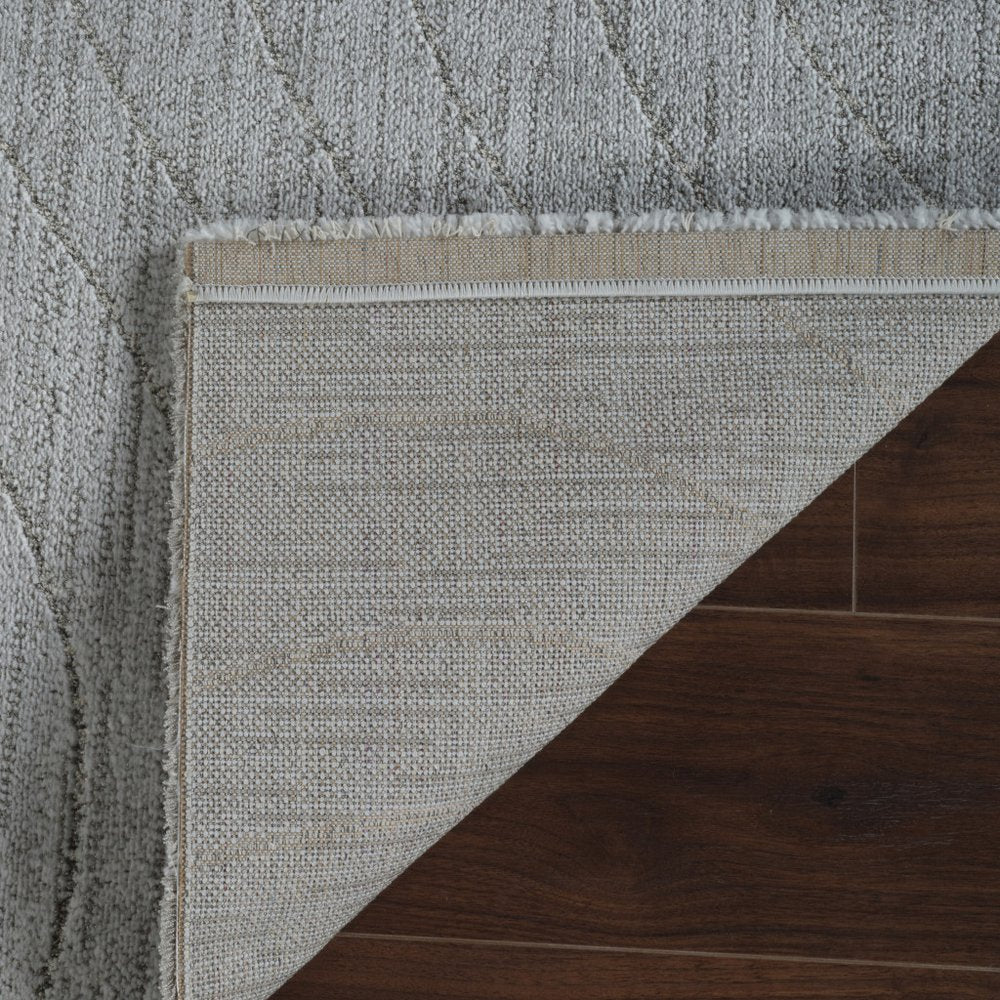 4' X 6' Gray Abstract Non Skid Area Rug