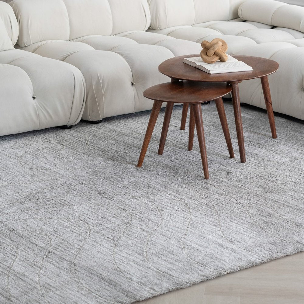 7' X 10' Gray Abstract Non Skid Area Rug
