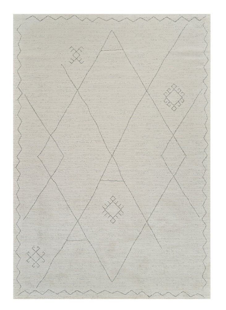 4' X 6' Cream and Beige Abstract Non Skid Area Rug