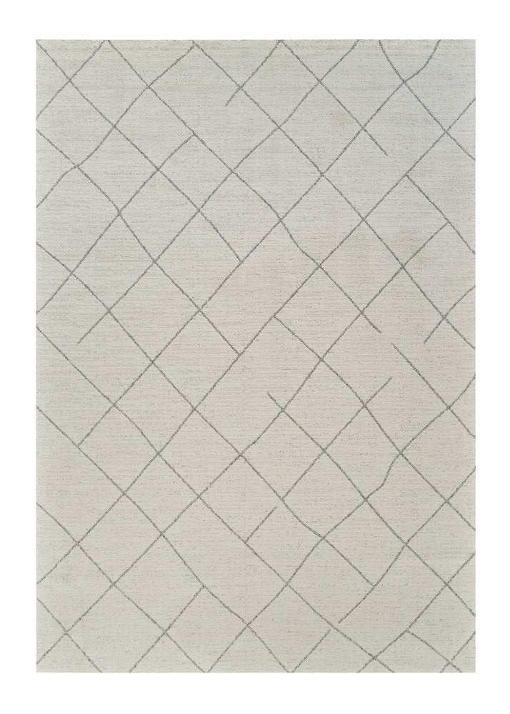 7' X 10' Cream and Beige Abstract Distressed Area Rug