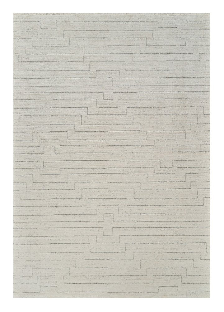 4' X 6' Cream and Beige Abstract Distressed Area Rug