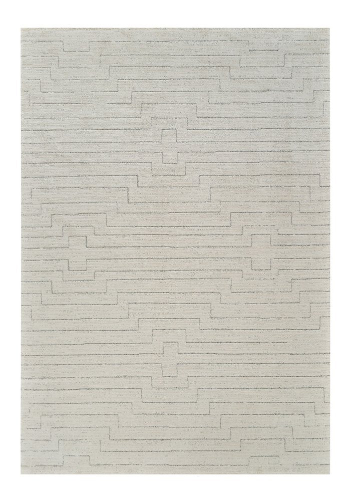 8' X 11' Cream and Beige Abstract Distressed Area Rug