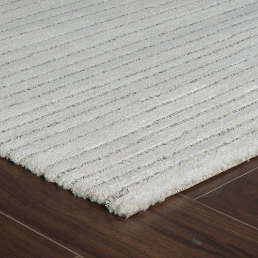 8' X 11' Cream and Beige Abstract Non Skid Area Rug