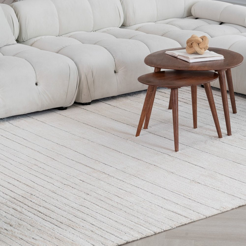 8' X 11' Cream and Beige Abstract Non Skid Area Rug