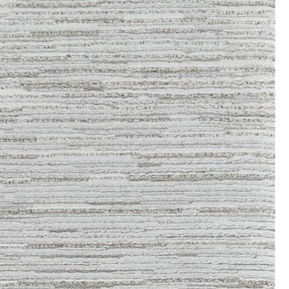 8' Gray Abstract Non Skid Runner Rug
