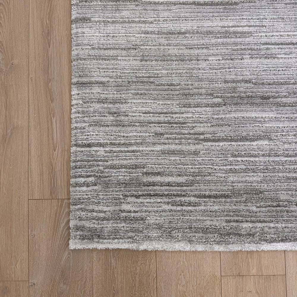 8' Gray Abstract Non Skid Runner Rug