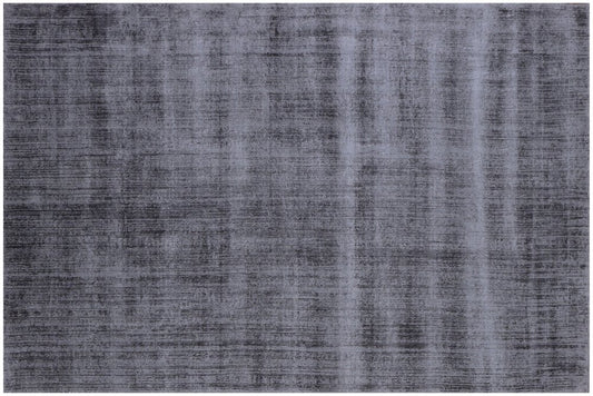 9' X 12' Charcoal Hand Loomed Area Rug