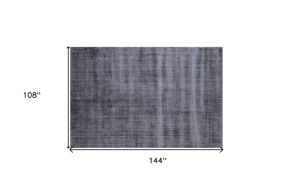 9' X 12' Charcoal Hand Loomed Area Rug