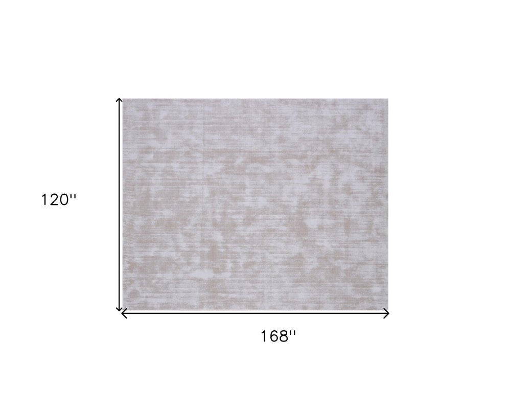 10' X 14' Beige Hand Loomed Area Rug