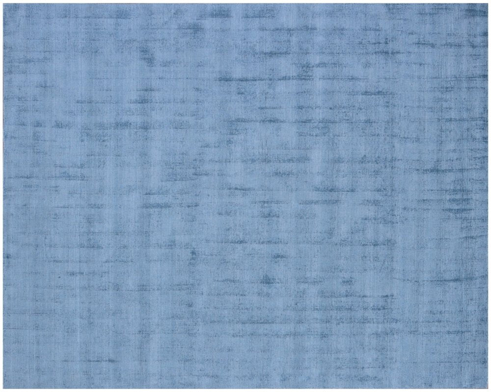 9' X 12' Denim Blue Hand Loomed Area Rug