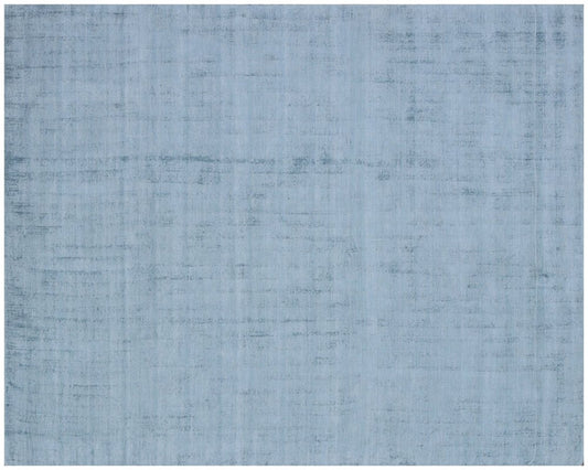 10' X 14' Denim Blue Hand Loomed Area Rug