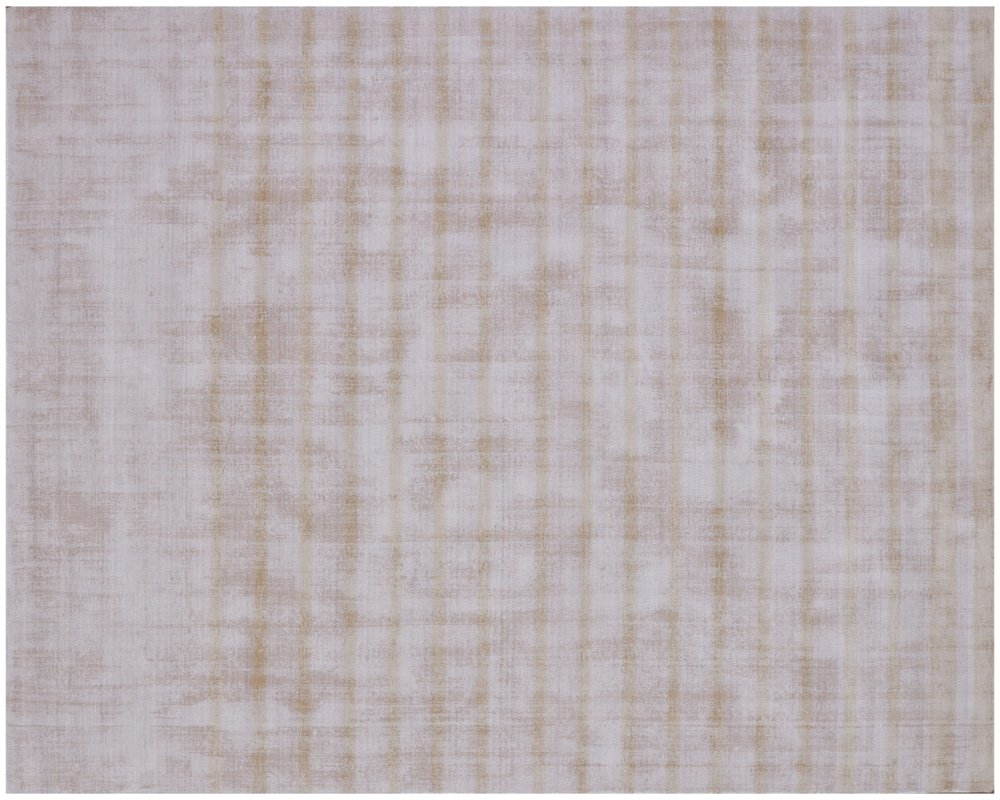 9' X 12' Camel Striped Hand Loomed Area Rug