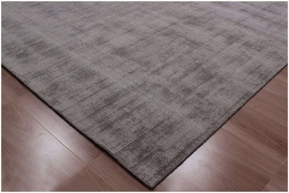 8' X 10' Dark Brown Hand Loomed Area Rug