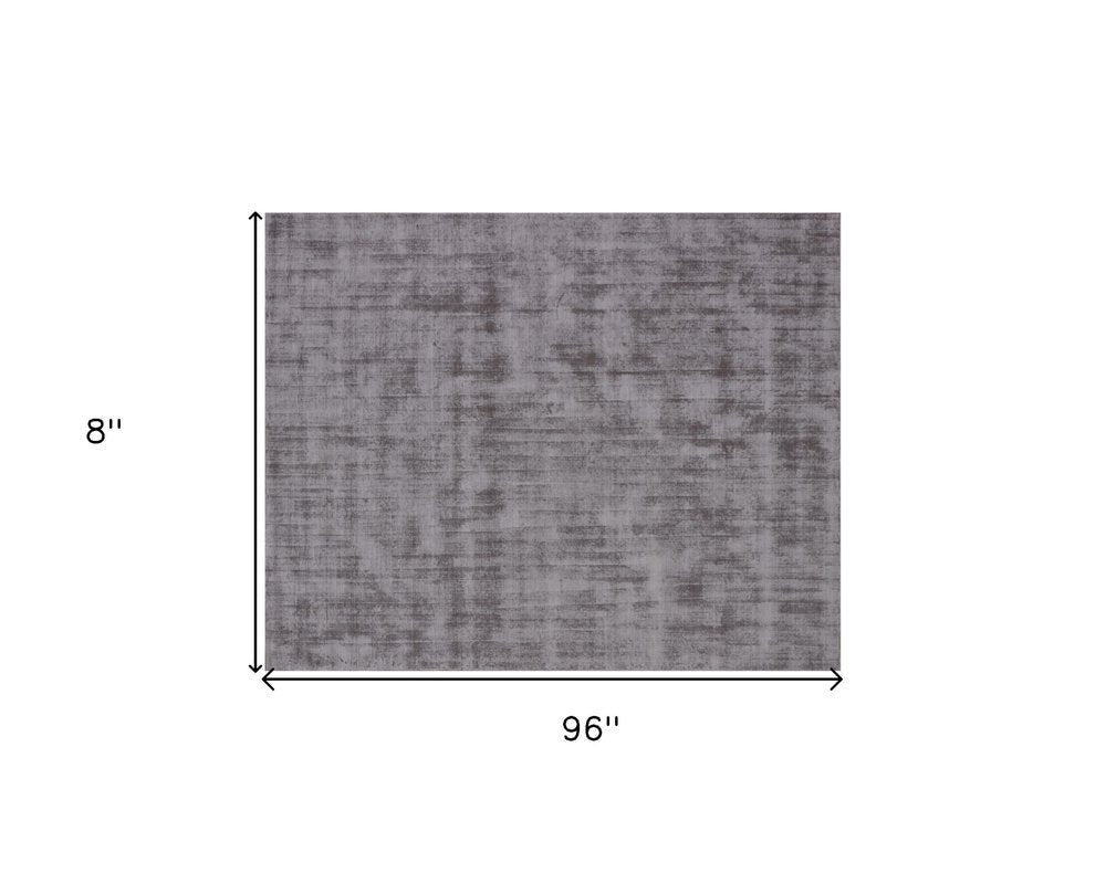 8' X 10' Dark Brown Hand Loomed Area Rug