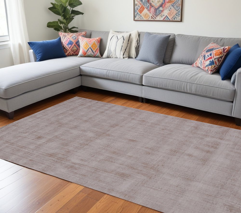 9' X 12' Camel Hand Loomed Area Rug