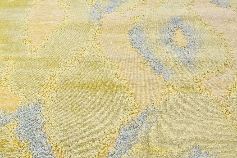 10' X 13' Gold Gray and Tan Abstract Power Loom Area Rug