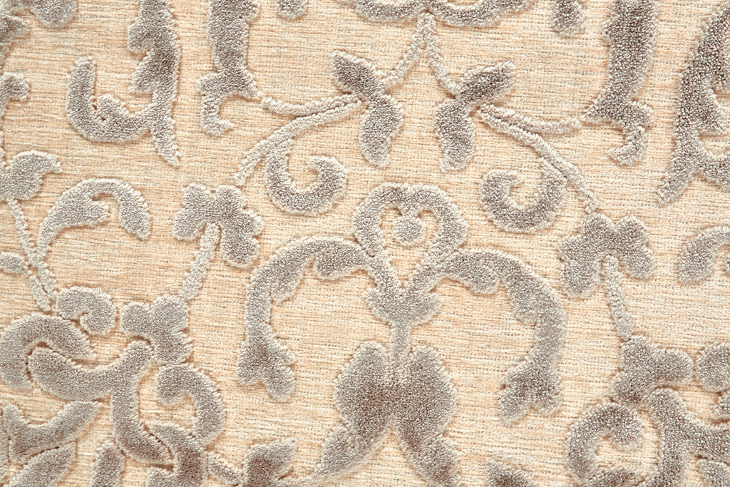 5' X 8' Taupe and Tan Floral Power Loom Area Rug