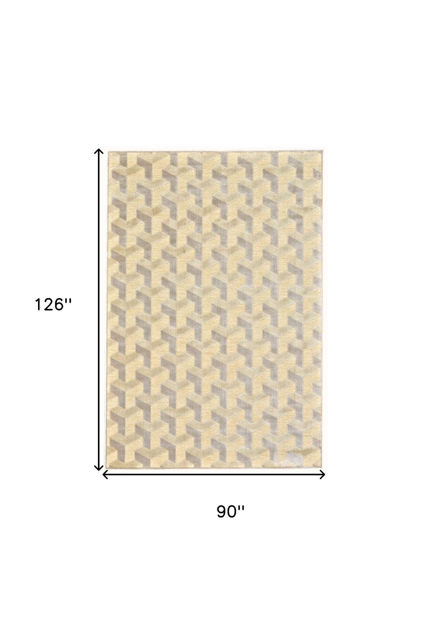 8' X 11' Tan and Gray Geometric Power Loom Area Rug