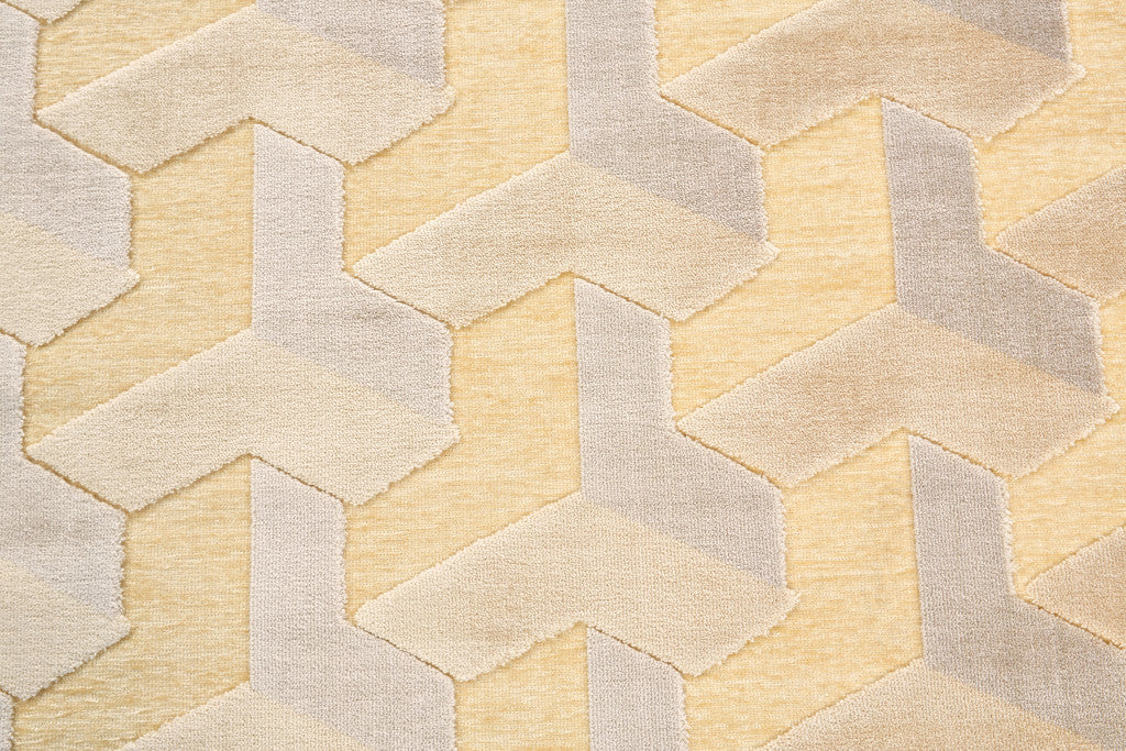 8' X 11' Tan and Gray Geometric Power Loom Area Rug