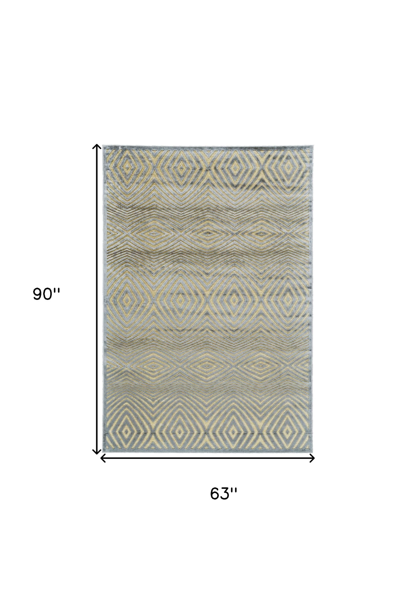 5' X 8' Tan and Gray Abstract Power Loom Area Rug