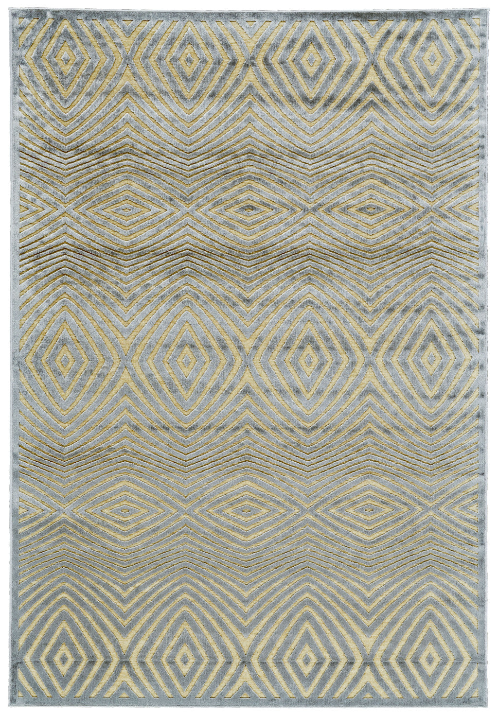 5' X 8' Tan and Gray Abstract Power Loom Area Rug