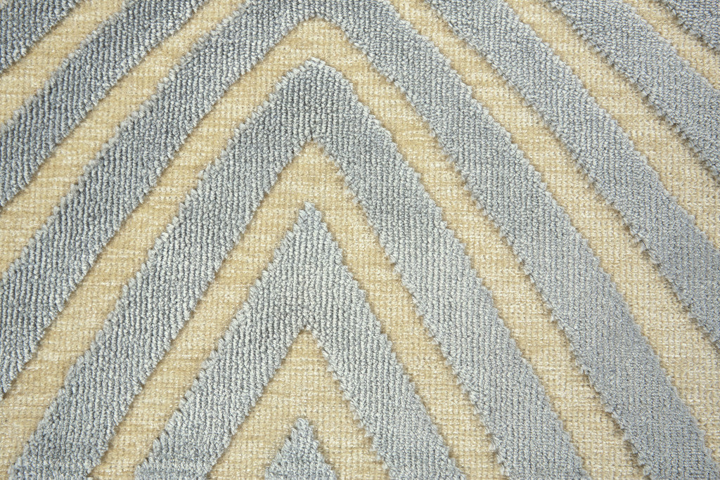 5' X 8' Tan and Gray Abstract Power Loom Area Rug